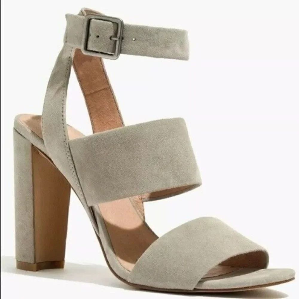 Madewell The Octavia Sandal brown suede heels US6 BoxE